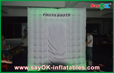 膨脹可能な写真ブースはLED Photoboothの210のDオックスフォード色の膨脹可能で白い写真ブースの照明テントを雇う