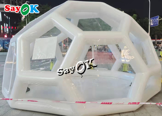 透明で膨脹可能なテント3x3mのホテルによってはでき事のために透明な膨脹可能で明確な泡テントが現れる