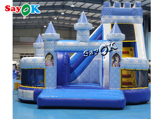 Hhouseを跳んでいるBouncing Castle Commercial Inflatable 5mの16.5ft青い王女