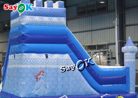 Hhouseを跳んでいるBouncing Castle Commercial Inflatable 5mの16.5ft青い王女