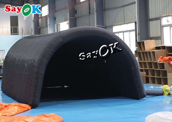 空気ドアが付いている膨脹可能なテントROHS 7.3m 24ft黒く膨脹可能なチャネルのテント