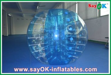 0.8mm ポリ塩化ビニールの膨脹可能なスポーツのゲーム、透明で/青く豊富な球の