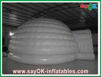 半球形の膨脹可能なイグルーの防水オックスフォードの布の膨脹可能な空気テント白い10m Customedのセリウム