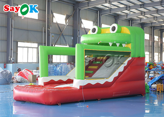 跳ね上がる跳ね上がる跳ね上がる跳ね上がるスライド レンタル 幼児 PVC 膨らませられるカエル 湿った乾燥 スライド 遊園地