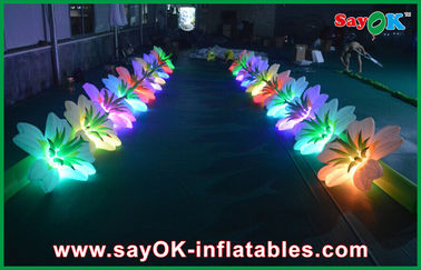 結婚式の装飾膨脹可能な LED の花鎖の多彩なオックスフォードの布