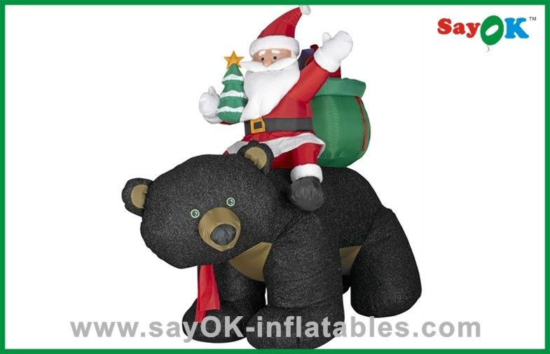 クリスマスのサンタのスノーマンのギフトおよびツキノワグマが付いている膨脹可能なクリスマスの装飾