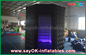Photo Booth Wedding Props Inflatable Blakc Octagon Photo Booth White Inside With LED Light Oxford Cloth