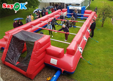フットボールの膨脹可能なゲームの屋内膨脹可能なスポーツのゲームの人間のFoosball裁判所の赤く膨脹可能なテーブルのフットボールの試合分野