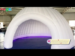 Trade show White Inflatable Dome Tent With LED 6.5x2.4mH