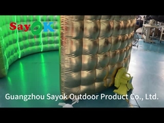 カスタマイズされた充電式360写真ブース 形状の囲い 金色充電式背景ブース