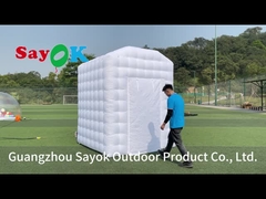 ホワイト 充気型 ホット ヨガ ドーム テント 家庭用 屋外 ヨガ テント ポータブル パーソナル ヨガ ルーム