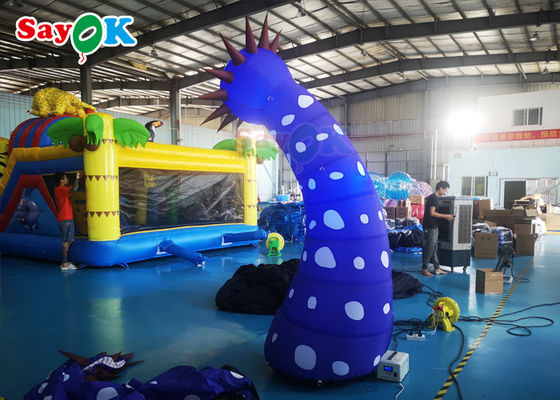 庭190T 4mの膨脹可能なつく装飾LEDの眩ます爆発の花