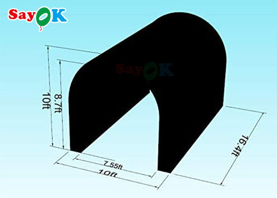 膨らませられる芝生 ブラック 膨らませられるトンネル テント 多機能 活動展覧会