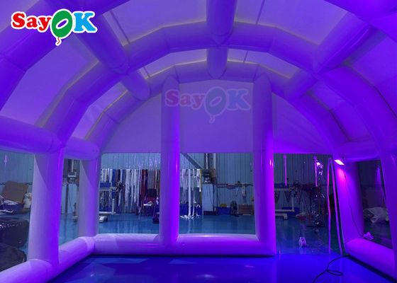 膨張式ハウステント 0.55mm PVC膨張式エアテント 透明な防風ドーム プールカバー