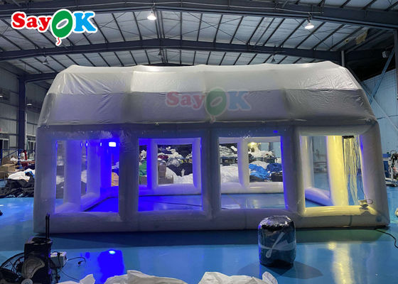 膨張式ハウステント 0.55mm PVC膨張式エアテント 透明な防風ドーム プールカバー