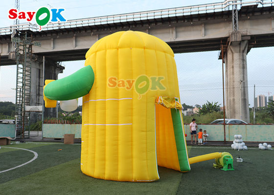 オックスフォード 充気式エアテント レモン カーチャンのブース 充気式 オーダーメイド 充気式 芝生テント