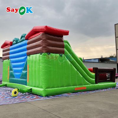 室内と屋外のためのカラフルな充電式障害物コース 充電式スポーツゲーム スライド付き充電式城