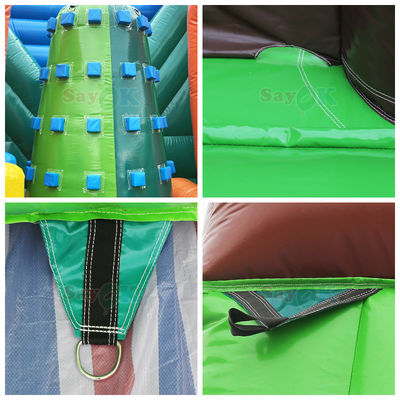 室内と屋外のためのカラフルな充電式障害物コース 充電式スポーツゲーム スライド付き充電式城