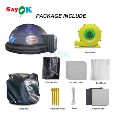 Sayok Free 3D Design 5m Blow up Planetarium Tent Portable Inflatable Projection Dome for Schools Kids