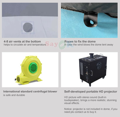 サヨク 6m デジタル印刷 モバイルプラネタリウムドーム 携帯式充気天文テント 学校用