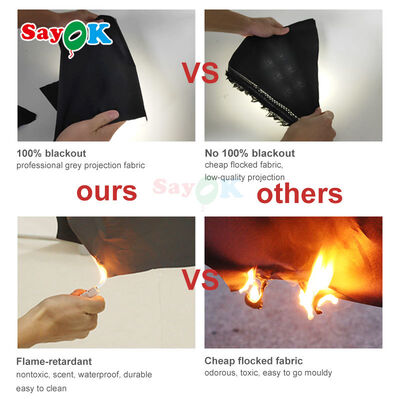 サヨク 膨らませられるドーム惑星館 炎阻害型映画テント ポータブル惑星館 天文学を学校に