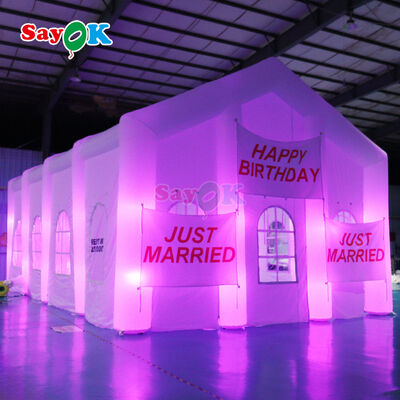 屋外イベント用 防水・UV耐性 オックスフォード布付き 携帯型LED充気式エアテント