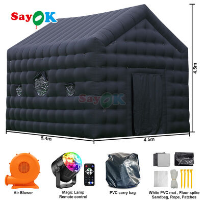 Portable Inflatable Nightclub Tent with Waterproof Oxford Cloth, Customizable LED Lighting, and Quick Setup for Outdoor Events