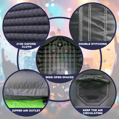 Portable Inflatable Nightclub Tent with Waterproof Oxford Cloth, Customizable LED Lighting, and Quick Setup for Outdoor Events