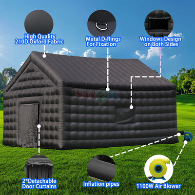 8mx6mx5mH ブラック 充気式 ディスコテント 携帯式 ナイトクラブ テント 防水型 紫外線耐性 屋外イベント用