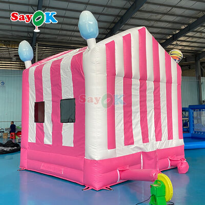 防水PVCターポリン付きカスタムロゴインフレータブルポップコーンスタンドテント（ポータブル屋外イベント用）