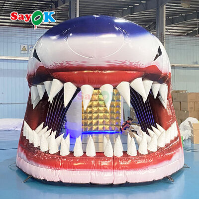 Customized Inflatable Shark Tunnel Entrance for Outdoor Sport Pool Party Commercial Event