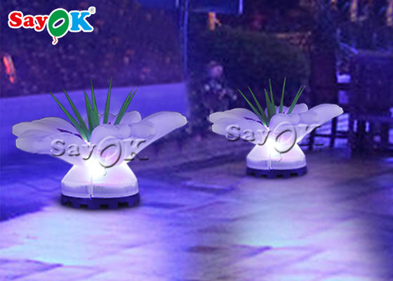 注文の人工的な多彩な導かれた花1.5mの膨脹可能な照明装飾