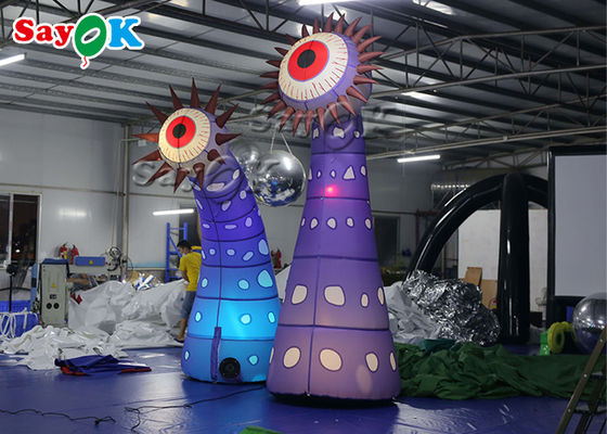 190T 4mの膨脹可能なつく装飾LEDは花を注目する