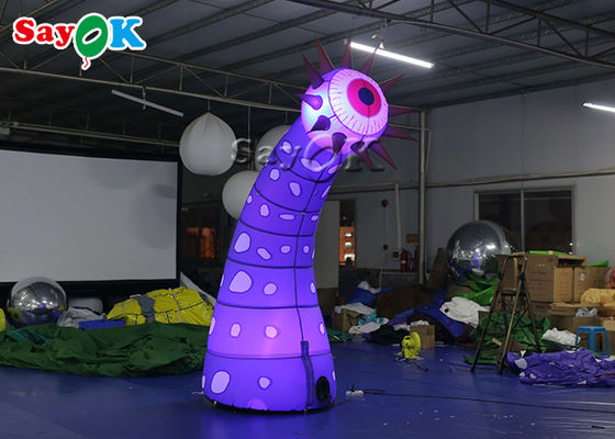 190T 4mの膨脹可能なつく装飾LEDは花を注目する