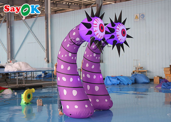 庭190T 4mの膨脹可能なつく装飾LEDの眩ます爆発の花