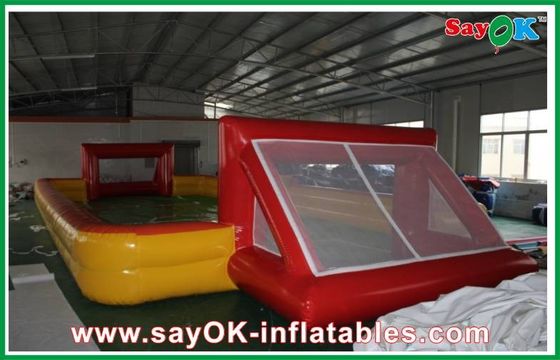 屋外の習慣 12 x 2 x 6m の空気ポンプを搭載する膨脹可能なサッカー競技場/フットボール競技場