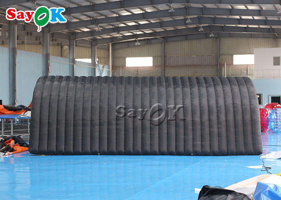 膨張式イグルーテント 黒 210D オックスフォード布 膨張式トンネルテント 展示用