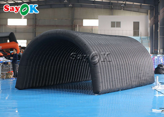 膨張式イグルーテント 黒 210D オックスフォード布 膨張式トンネルテント 展示用