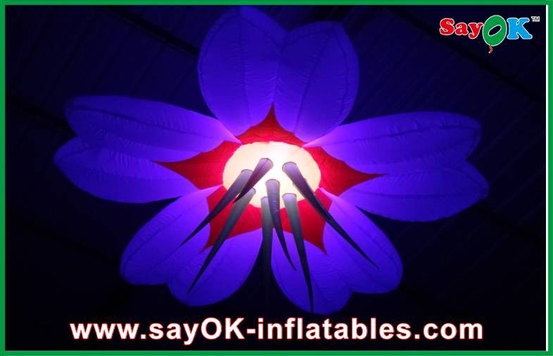 党 2m Dia の膨脹可能な照明装飾の花の形の耐久財