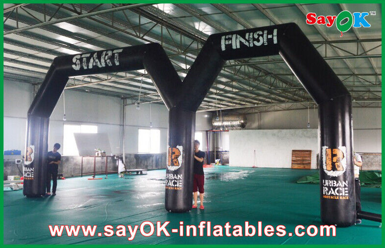 党都市気球の二重アーチが付いているアーチによってカスタマイズされるロゴのPringの膨脹可能な開始の決勝線