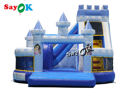 Hhouseを跳んでいるBouncing Castle Commercial Inflatable 5mの16.5ft青い王女